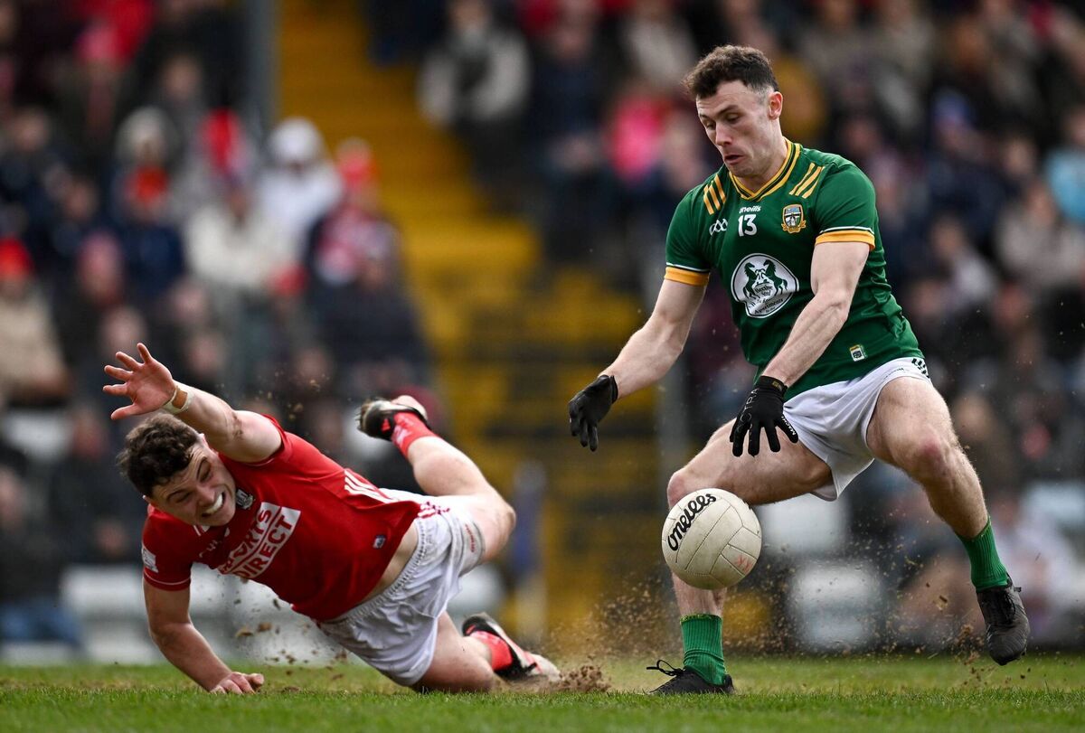 Jordan Morris of Meath in action against Daniel O'Mahony of Cork during the Allianz Football League Division 2 match at Páirc Ui Rinn. Picture: Seb Daly/Sportsfile Jordan Morris of Meath in action against Daniel O'Mahony of Cork during the Allianz Football League Division 2 match at Páirc Ui Rinn. Picture: Seb Daly/Sportsfile