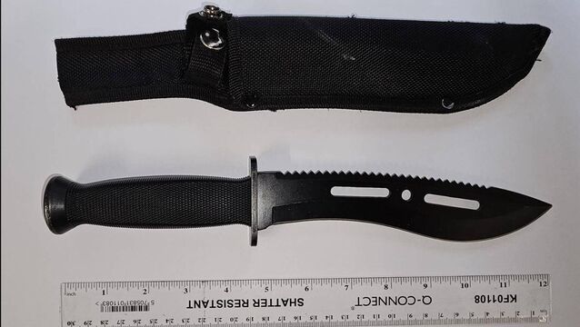 <p>During the course of the operation, two high-powered electric scooters – along with a bladed weapon - were seized. Picture: Provided by Gardaí.</p>