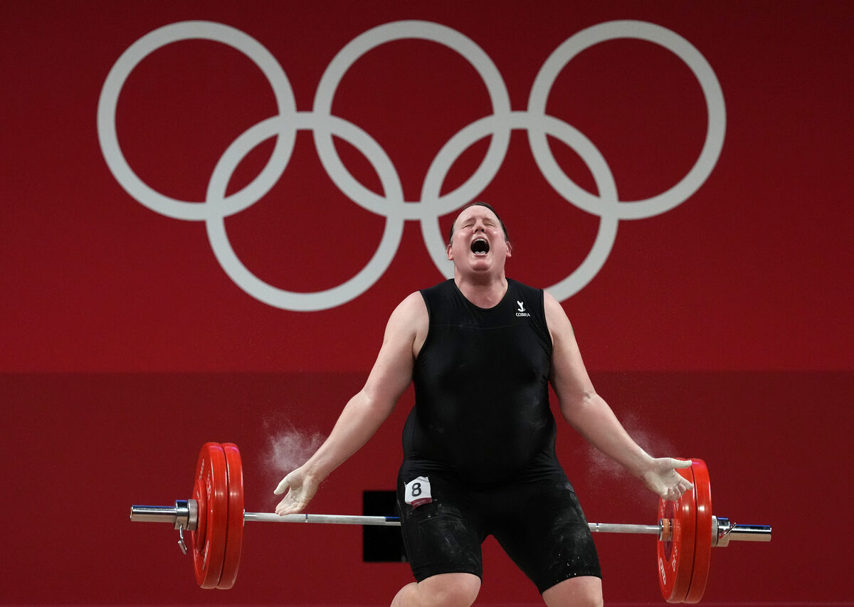 New Zealand's Laurel Hubbard makes no lift on the third attempt in the Women's +87kg Group A Weightlifting at Tokyo international Forum on the tenth day of the Tokyo 2020 Olympic Games in Japan. Picture date: Monday August 2, 2021. New Zealand's Laurel Hubbard makes no lift on the third attempt in the Women's +87kg Group A Weightlifting at Tokyo international Forum on the tenth day of the Tokyo 2020 Olympic Games in Japan. Picture date: Monday August 2, 2021.