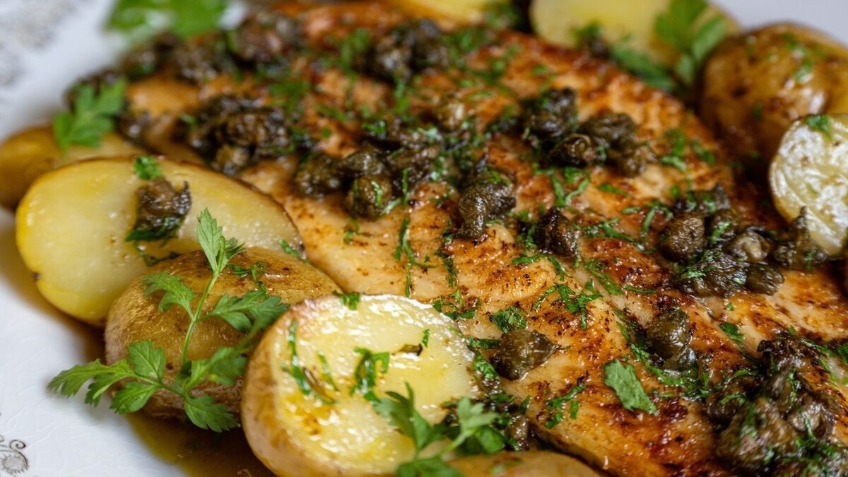 Dover sole with confit potatoes