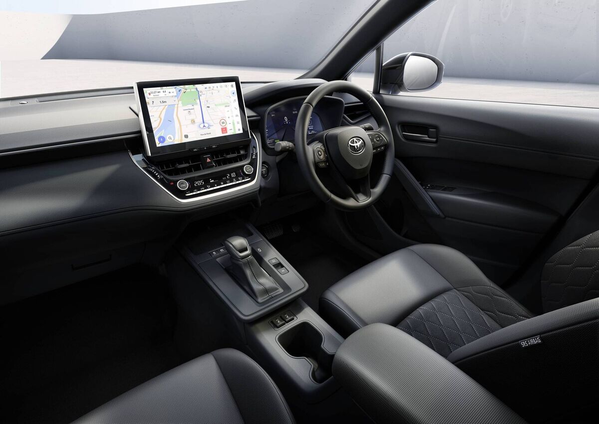 Inside the Toyota Corolla Cross.
