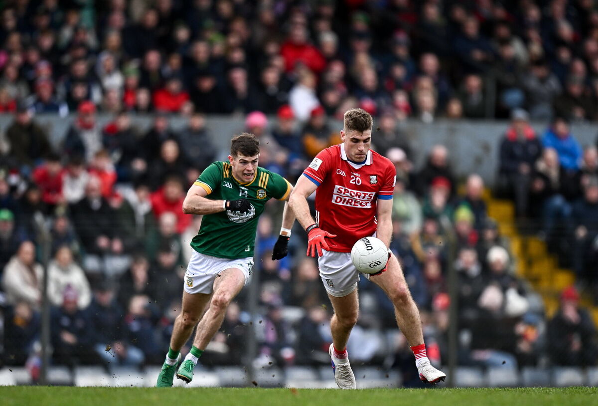 Ian Maguire of Cork in action against Eoghan Frayne of Meath. Picture: Seb Daly/Sportsfile