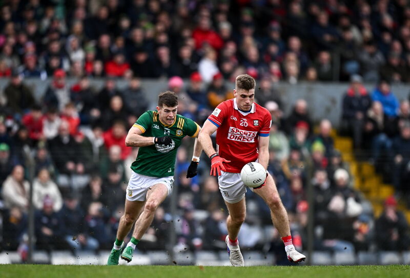 Ian Maguire of Cork in action against Eoghan Frayne of Meath. Picture: Seb Daly/Sportsfile