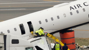 The plane crashed in New York (Yuki Iwamura/AP) The plane crashed in New York (Yuki Iwamura/AP)