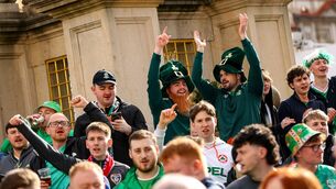 <p>Irish fans in Prague ahead of the crucial World Cup qualifier between Ireland and Czechia. Picture: INPHO/Ben Brady</p> <p>Irish fans in Prague ahead of the crucial World Cup qualifier between Ireland and Czechia. Picture: INPHO/Ben Brady</p>