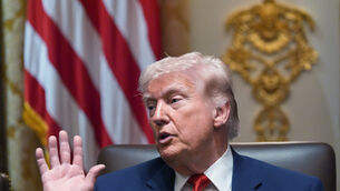 President Donald Trump speaks during a Cabinet meeting (Alex Brandon/AP)