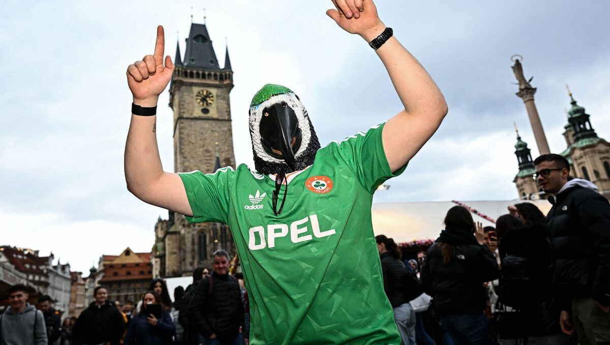 Republic of Ireland supporter Seamus Burns, from Tipperary Town, in Prague ahead of the FIFA World Cup 2026 play-off semi-final match between Czechia and Republic of Ireland. Picture: Seb Daly/Sportsfile Republic of Ireland supporter Seamus Burns, from Tipperary Town, in Prague ahead of the FIFA World Cup 2026 play-off semi-final match between Czechia and Republic of Ireland. Picture: Seb Daly/Sportsfile