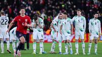 The Ireland team dejected after losing to the penalty shootout 26/3/2026