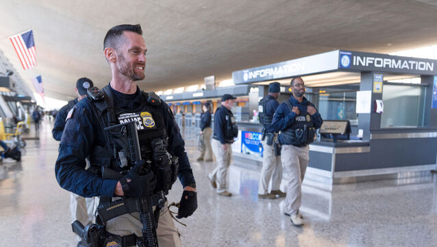 Mr Trump said he wanted to end ‘chaos at airports’ (AP)