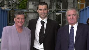 <p>Roy Keane with his parents, Marie and Mossie Keane, after receiving an honorary doctorate from UCC in 2002. File picture: Eddie O'Hare</p> <p>Roy Keane with his parents, Marie and Mossie Keane, after receiving an honorary doctorate from UCC in 2002. File picture: Eddie O'Hare</p>