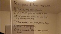 Husband helps wife through depression with list of reasons he loves her