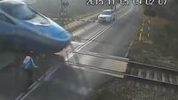 Cyclist collides with fast-moving train at level crossing