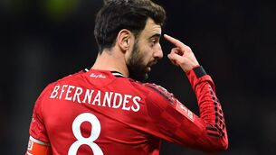 <p>LEADER: Manchester United's Portuguese midfielder Bruno Fernandes: staff made redundant under the Ratcliffe regime report that Fernandes will still occasionally get in touch to see how they’re doing.</p>
