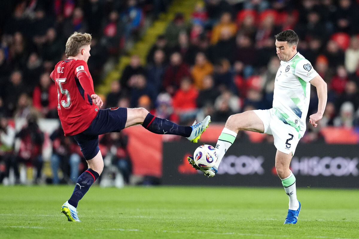 Coleman was solid at the back again on Thursday but it wasn't enough to get his side over the line. Pic: Adam Davy/PA Coleman was solid at the back again on Thursday but it wasn't enough to get his side over the line. Pic: Adam Davy/PA