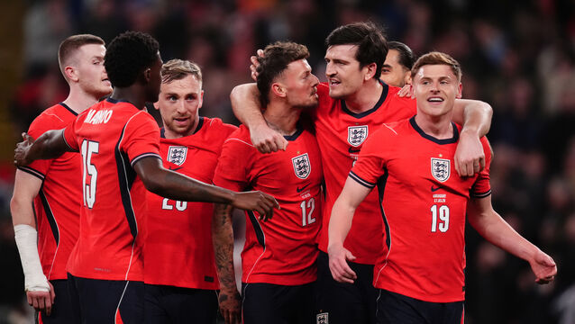 <p>Ben White (centre) was booed despite scoring on his England return. Pic: John Walton/PA.</p>