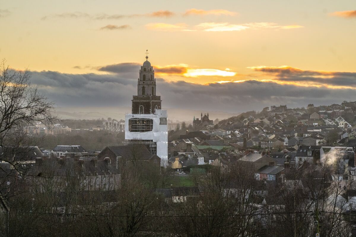 The iconic tower of St Anne's Shandon had been under wraps until recently amid a major conservation and restoration project. Picture: Chani Anderson