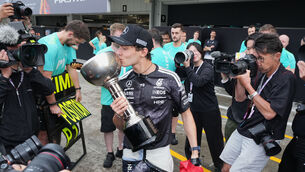 <p>MERCS AND PERKS: Mercedes driver Kimi Antonelli plants a smacker on the trophy as he celebrates his win at the Japanese Formula One Grand Prix race in Suzuka. Pic: Hiro Komae, AP</p> <p>MERCS AND PERKS: Mercedes driver Kimi Antonelli plants a smacker on the trophy as he celebrates his win at the Japanese Formula One Grand Prix race in Suzuka. Pic: Hiro Komae, AP</p>