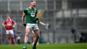 <p>Jack Flynn of Meath reacts during the Allianz Football League Division 2 final match against Cork at Croke Park . Pic: Seb Daly/Sportsfile</p>