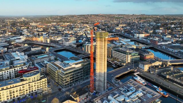 <p>The Railyard Apartments. Picture: Drone Solutions Ireland</p>