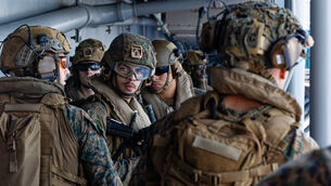 <p>US sailors and Marines aboard USS Tripoli (LHA 7) Picture: US Central Command via AP</p> <p>US sailors and Marines aboard USS Tripoli (LHA 7) Picture: US Central Command via AP</p>
