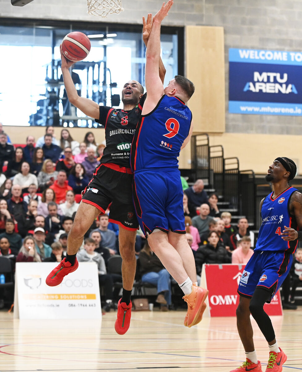 Ballincollig's Josh Steel and Eanna's Neil Lynch. Pic: Eddie O'Hare