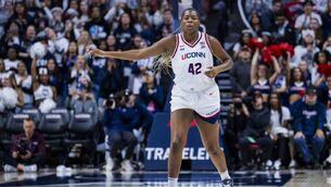 <p>BIG FUTURE: The Uviversity of Connecticut Huskies' Gandy Malou-Mamel against the Loyola Ramblers in the NCAA tourney. </p>