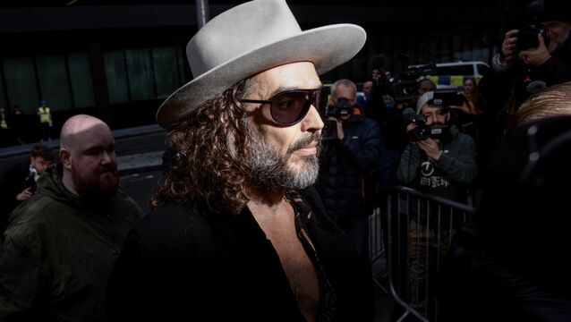 <p>Russell Brand outside Southwark Crown Court. File picture: PA</p>