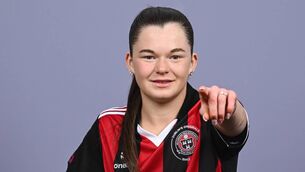<p>Aoibhe Brennan during a Bohemians FC squad portraits session at the DCU Sports Complex in Dublin. Photo by Ben McShane/Sportsfile</p>