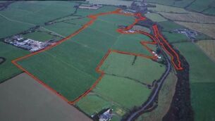 <p>The 92-acre farm at Ballinluig East, Minane Bridge, Co. Cork.</p> <p>The 92-acre farm at Ballinluig East, Minane Bridge, Co. Cork.</p>