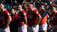 Cork players dejected after the game 29/3/2026