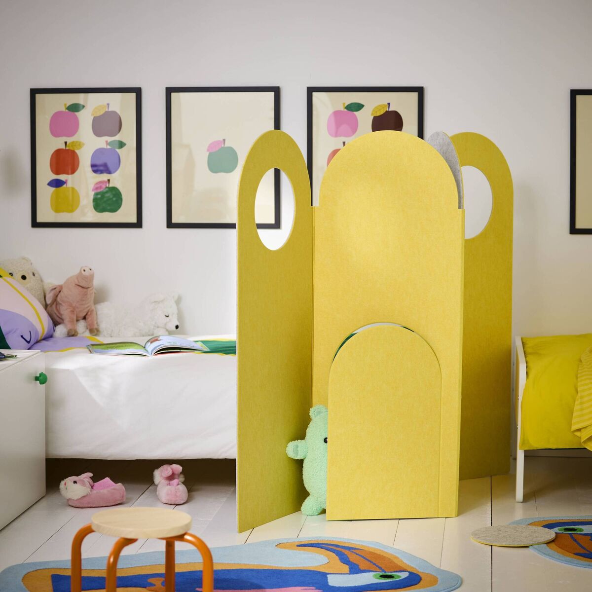 Grejsimojs Room divider, yellow grey 190cm x 120cm €45, Ikea. 