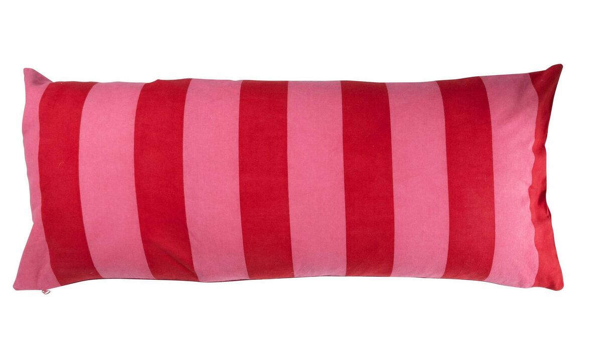 Poppy Raspberry striped long lumbar cushion cover, Casa by JJ, €80.67.