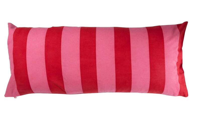 Poppy Raspberry striped long lumbar cushion cover, Casa by JJ, €80.67.