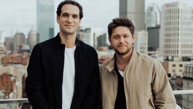 <p>Whoop founder and chief executive Will Ahmed with singer Niall Horan who invested in the company in the latest round of funding.</p>