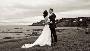 <p>Caoimhe Hartley and her husband Mick on their wedding day.</p>