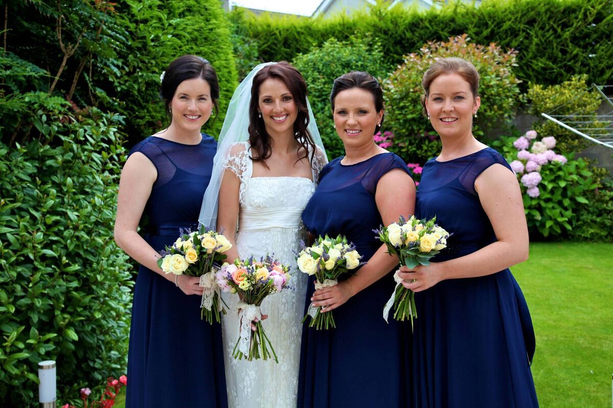 Caoimhe Hartley and her bridesmaids.