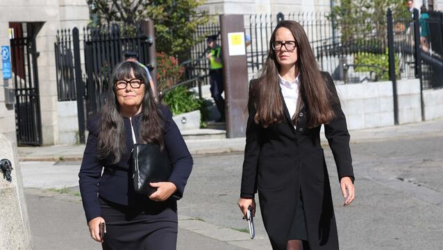 <p>Enoch Burke's mother Martina and sister Ammi, who were arrested when they went to visit the jailed teacher at Castlerea Prison.</p>