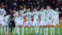 The Ireland team dejected after losing to the penalty shootout 26/3/2026