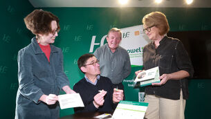 <p>HSE National Screening Service public health medicine consultant Dr Alan Smith, GP advisor Dr Sarah Fitzgibbon, and patient advocates, Mary Kennedy and Peter Larner, at a HSE event to launch the expansion of the bowel screen programme. Picture: Sasko Lazarov/Photocall Ireland</p> <p>HSE National Screening Service public health medicine consultant Dr Alan Smith, GP advisor Dr Sarah Fitzgibbon, and patient advocates, Mary Kennedy and Peter Larner, at a HSE event to launch the expansion of the bowel screen programme. Picture: Sasko Lazarov/Photocall Ireland</p>