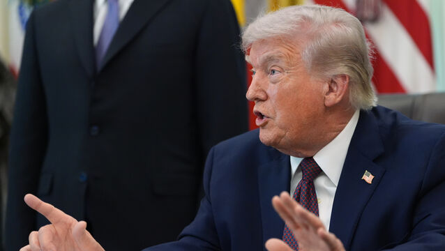 President Donald Trump answers questions (Alex Brandon/AP)