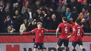 <p>Pavel Sulc celebrates scoring the opening goal. Pic: Michal Cizek / AFP via Getty Images</p> <p>Pavel Sulc celebrates scoring the opening goal. Pic: Michal Cizek / AFP via Getty Images</p>