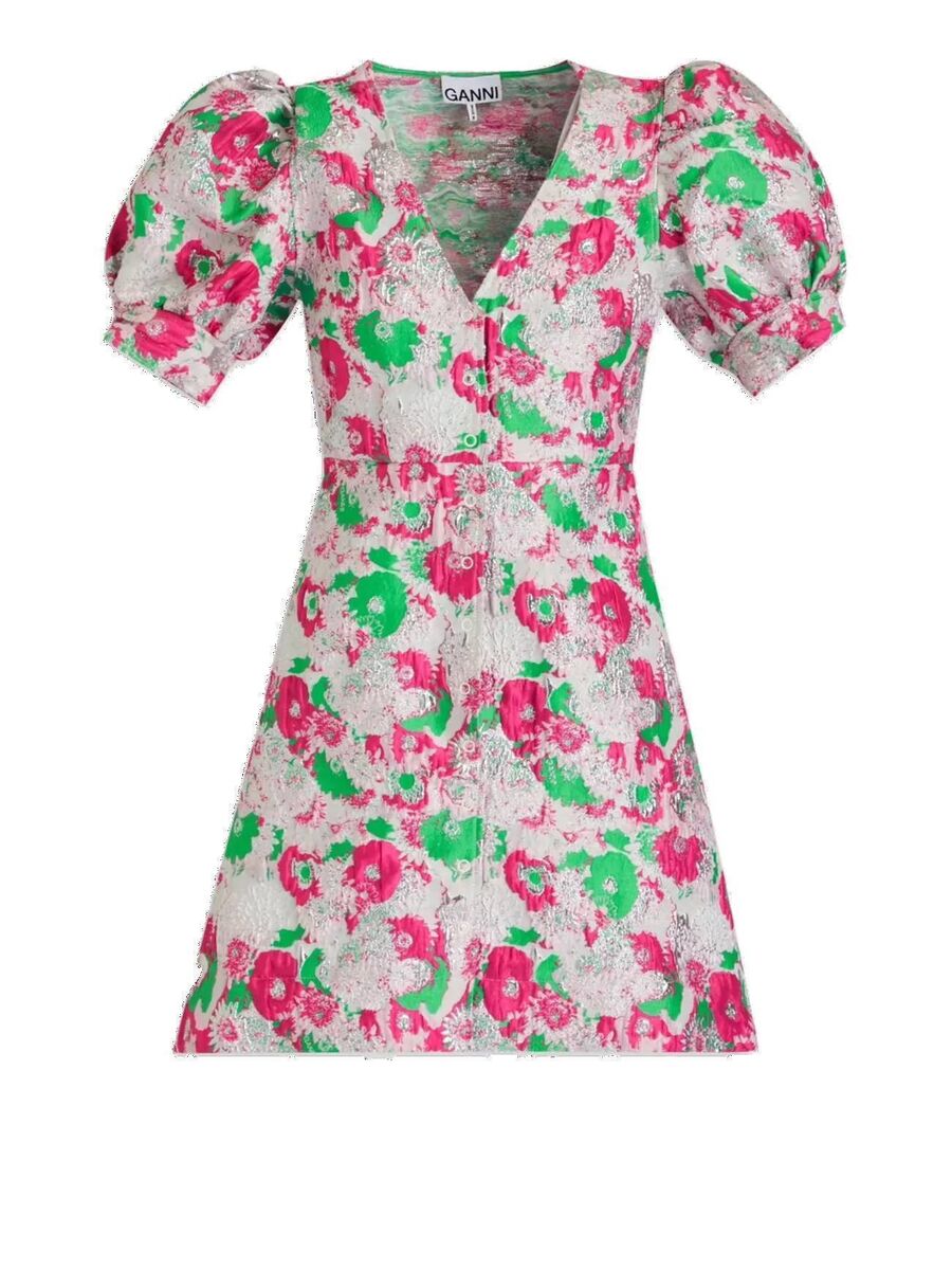 Floral Mini Dress, to rent from €95, Ganni at Happy Days