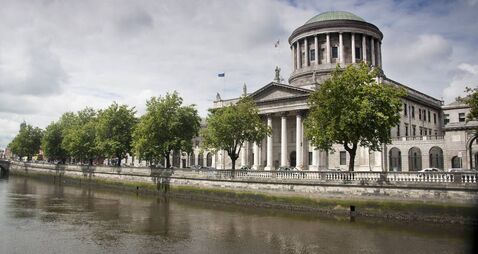 Four Courts Building on the river Liffey in Dublin Ireland