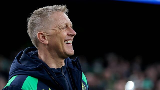 <p>HEIMIR TIME: Ireland manager Heimir Hallgrímsson during the draw with North Macdeonia. Pic: ©INPHO/Ryan Byrne</p>