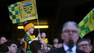 <p>Donegal are the first team through to the Ulster U20 Football Championship semi-final after triumphing in the Group A top-of-the-table clash with Derry at Celtic Park. Pic: Ray McManus/Sportsfile.</p>
