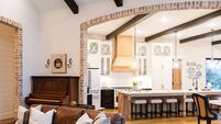 Modern Farmhouse Kitchen and Living Room Interior Design