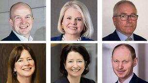 <p>New roles: (top row) Stephen D’Ardis, Aoife Brennan, Dr Eamonn Kelly; (bottom row) Lisa Carty, Patricia Blackshields, Ray Hanley. </p>