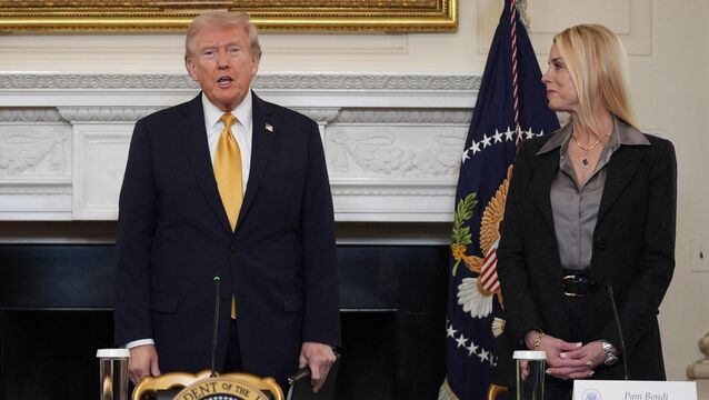 <p>President Donald Trump and Pam Bondi. File Picture: AP Photo/Evan Vucci</p>