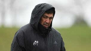 <p>Head Coach Clayton McMillan at Munster training on Thursday. Pic: INPHO/Bryan Keane</p>