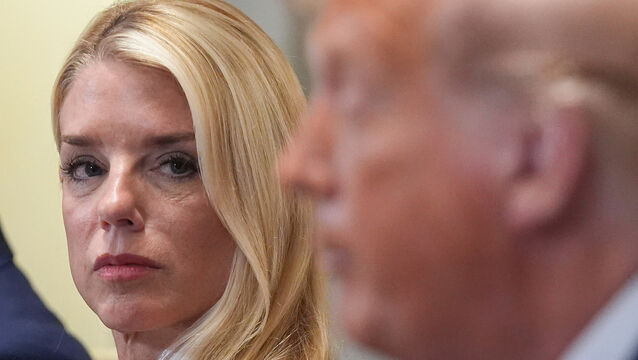 <p>Attorney General Pam Bondi, left, listens as President Donald Trump, right, speaks during a cabinet meeting at the White House, July 8, 2025, in Washington. File Picture: AP Photo/Evan Vucci</p>